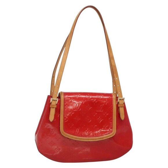 LOUIS VUITTON Monogram Vernis Biscayne Bay GM Bag Rouge M91287 LV Auth 139917 - Picture 1 of 16